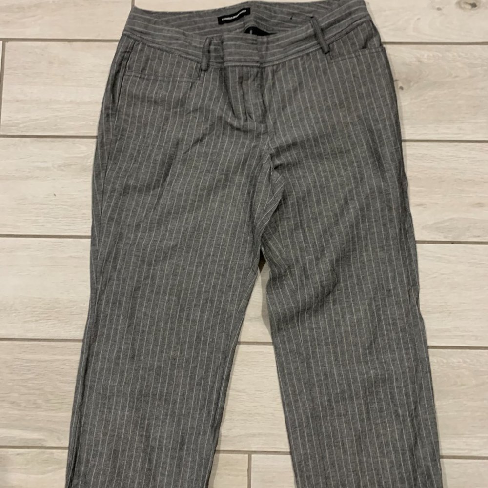 Cropped Pinned Stripped Pants